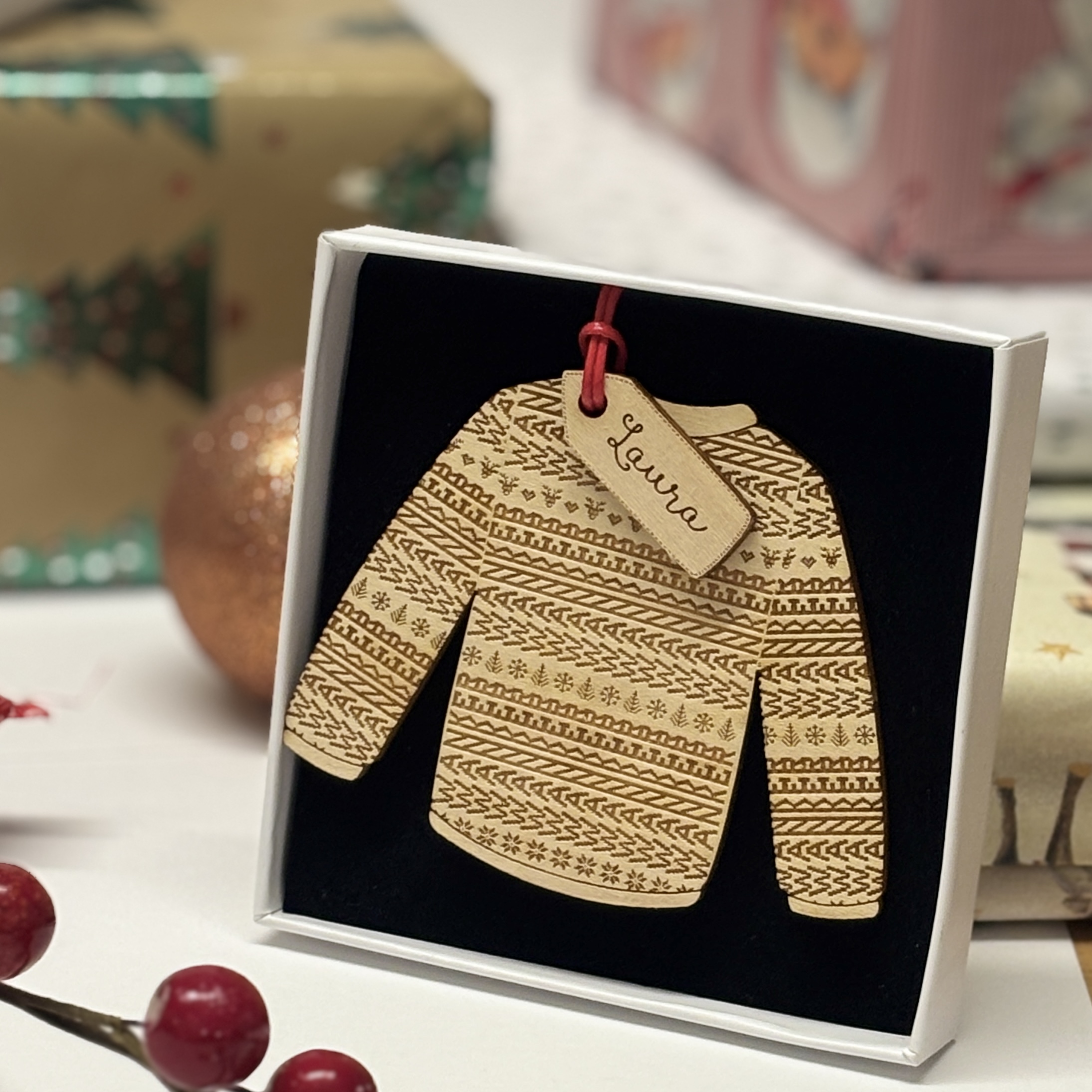 Hidden Profanity Christmas Jumper Decoration - Image 2