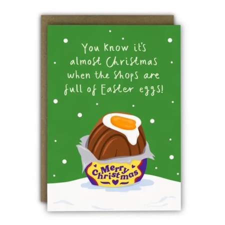Shops full of Eggs Funny Christmas Card