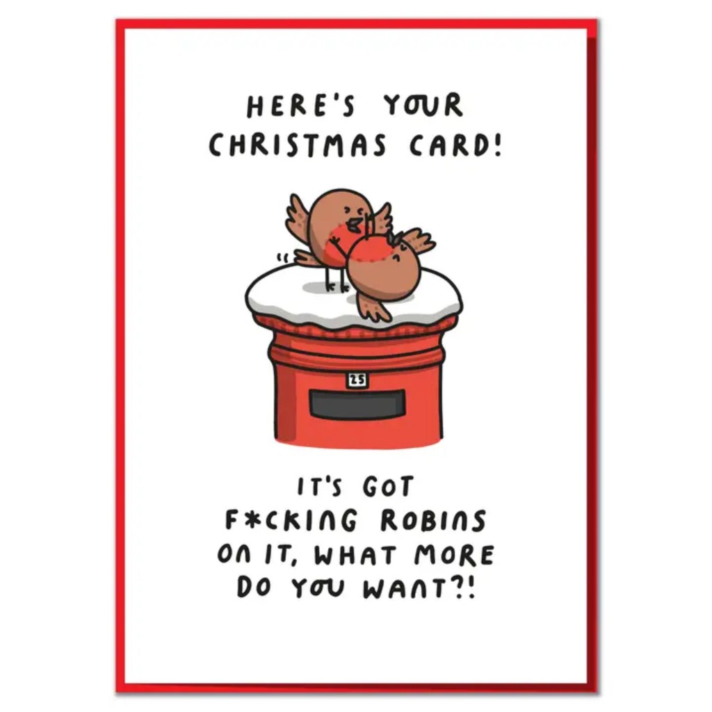F*cking Robins Funny Christmas Card