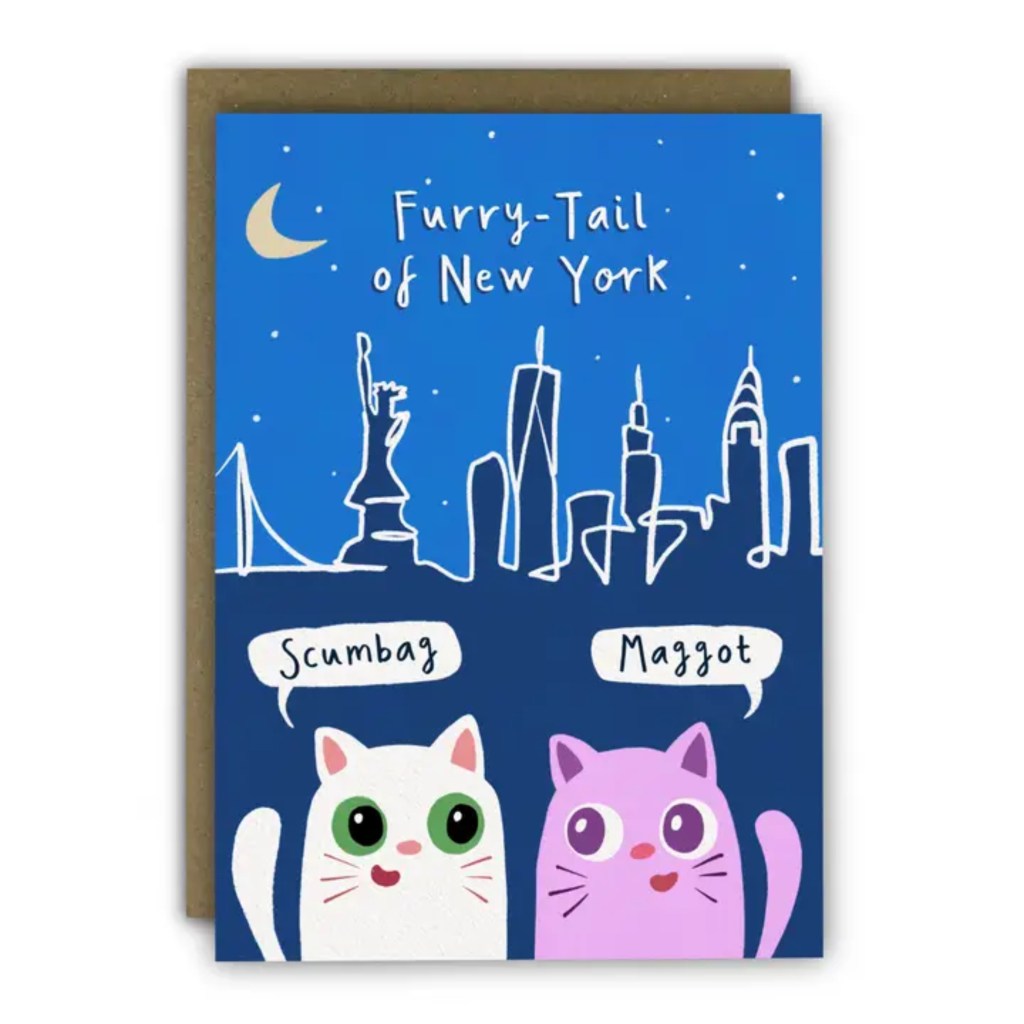 Furry Tail of New York Funny Christmas Card