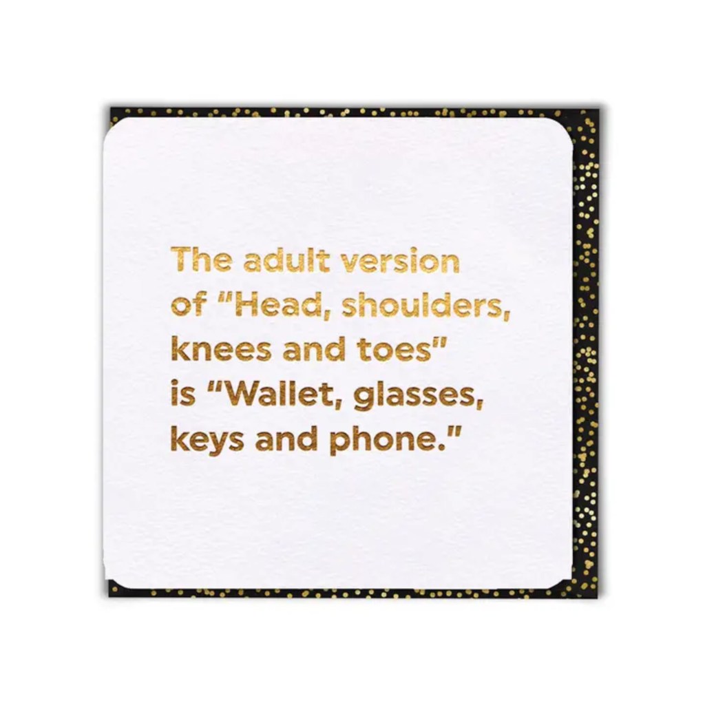 Funny Birthday Card - Head Shoulders Knees and Toes