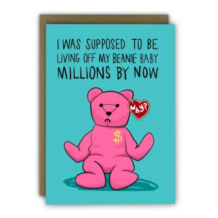 Beanie Baby Funny Birthday Card