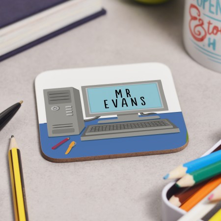 Personalised Computer Desk Coaster