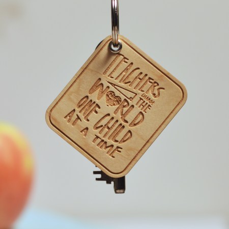 Teachers change the world Keyring