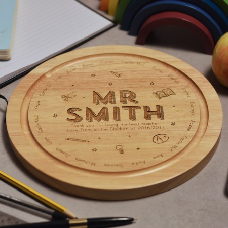 Personalised Teacher Classroom Round Board - 32 Names