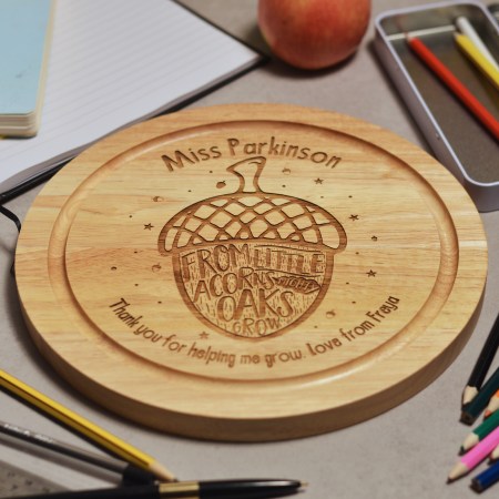 Personalised From little acorns mighty oaks grow board
