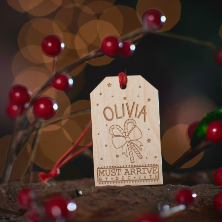 Personalised Bow Large Present Gift Tag