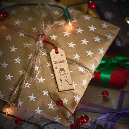 Personalised Little Snowman Present Name Tag