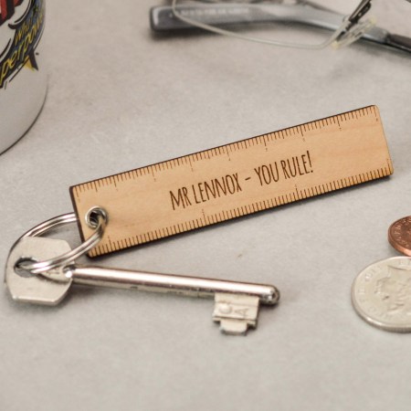 Personalised Ruler Keyring