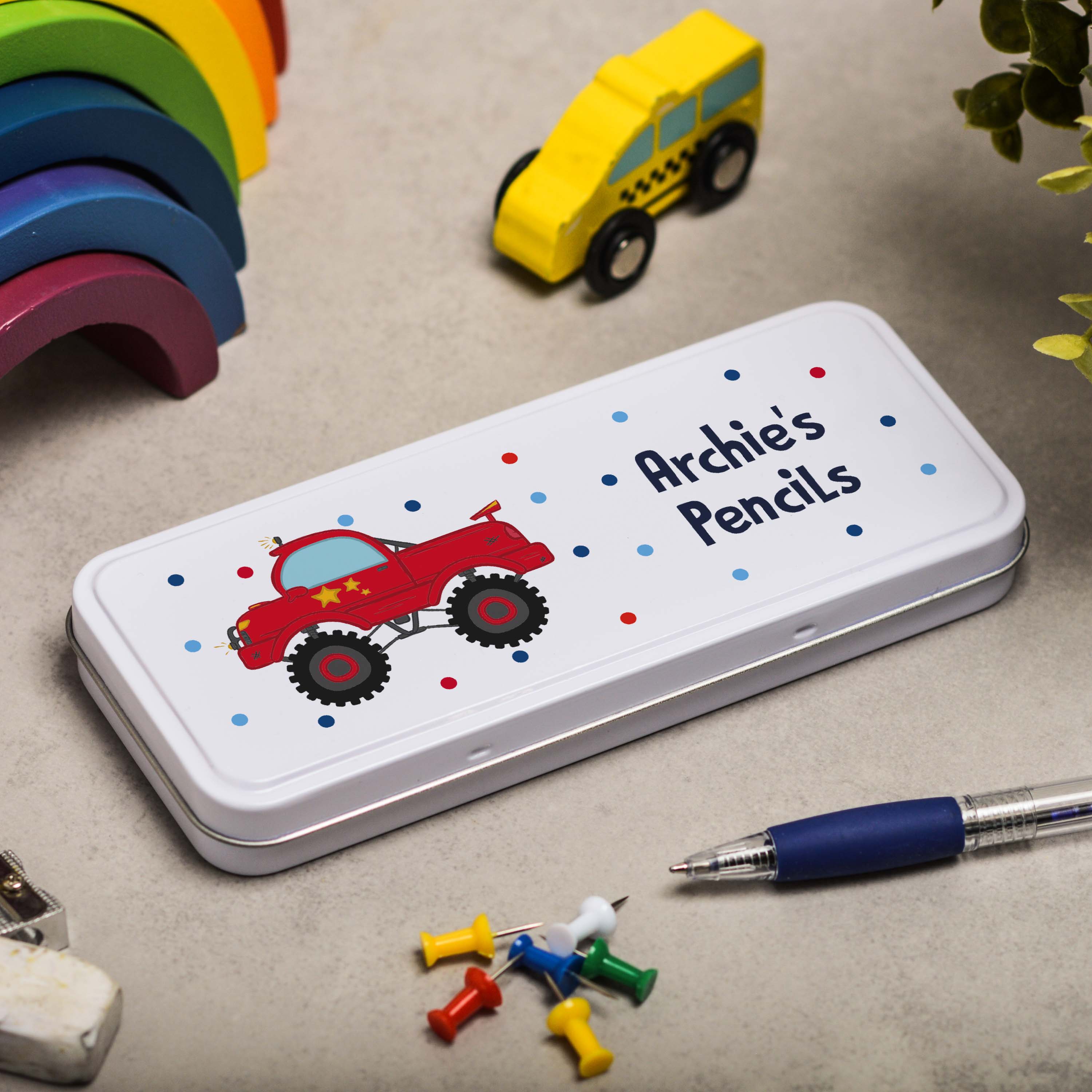 Personalised Truck Pencil Tin