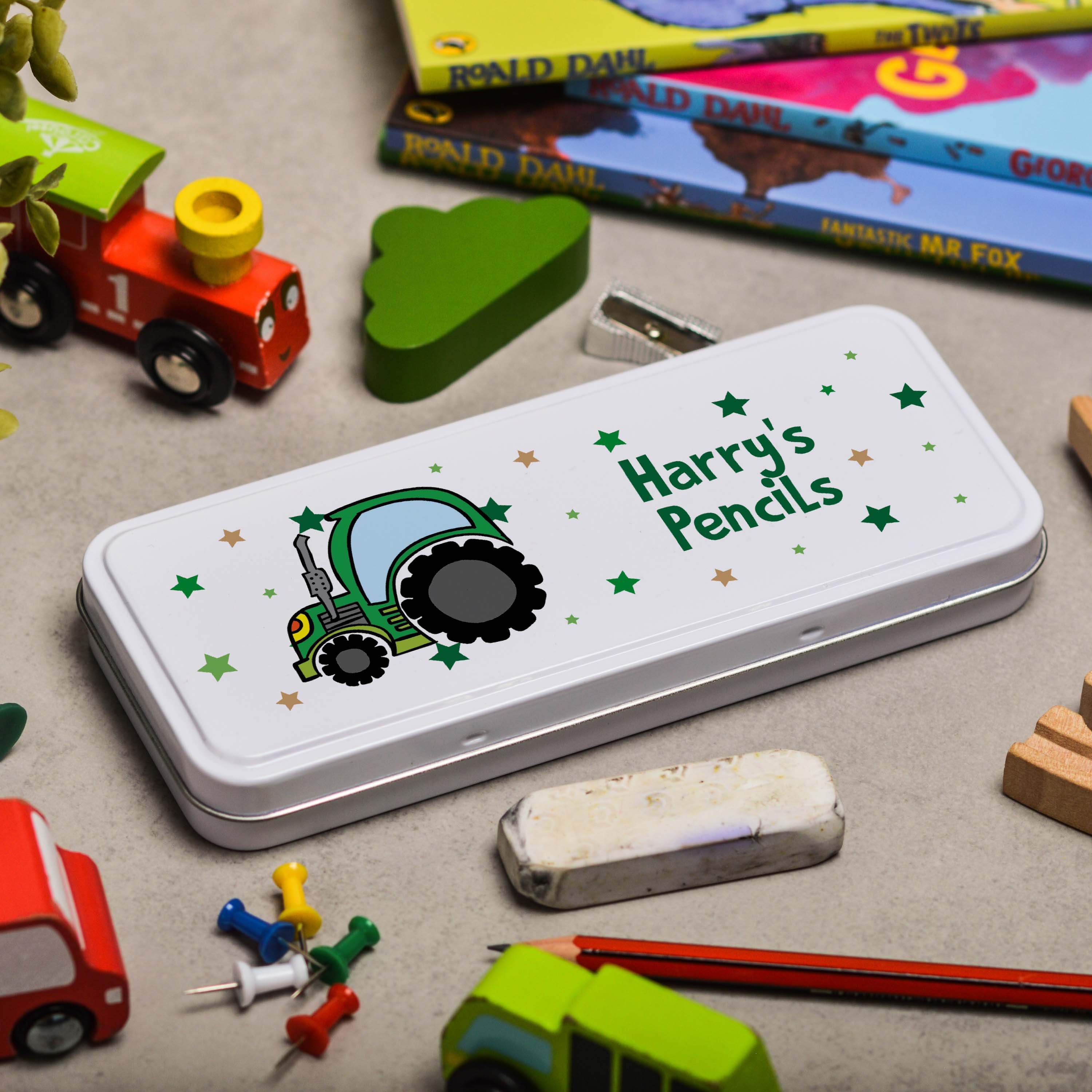 Personalised Tractor Pencil Tin