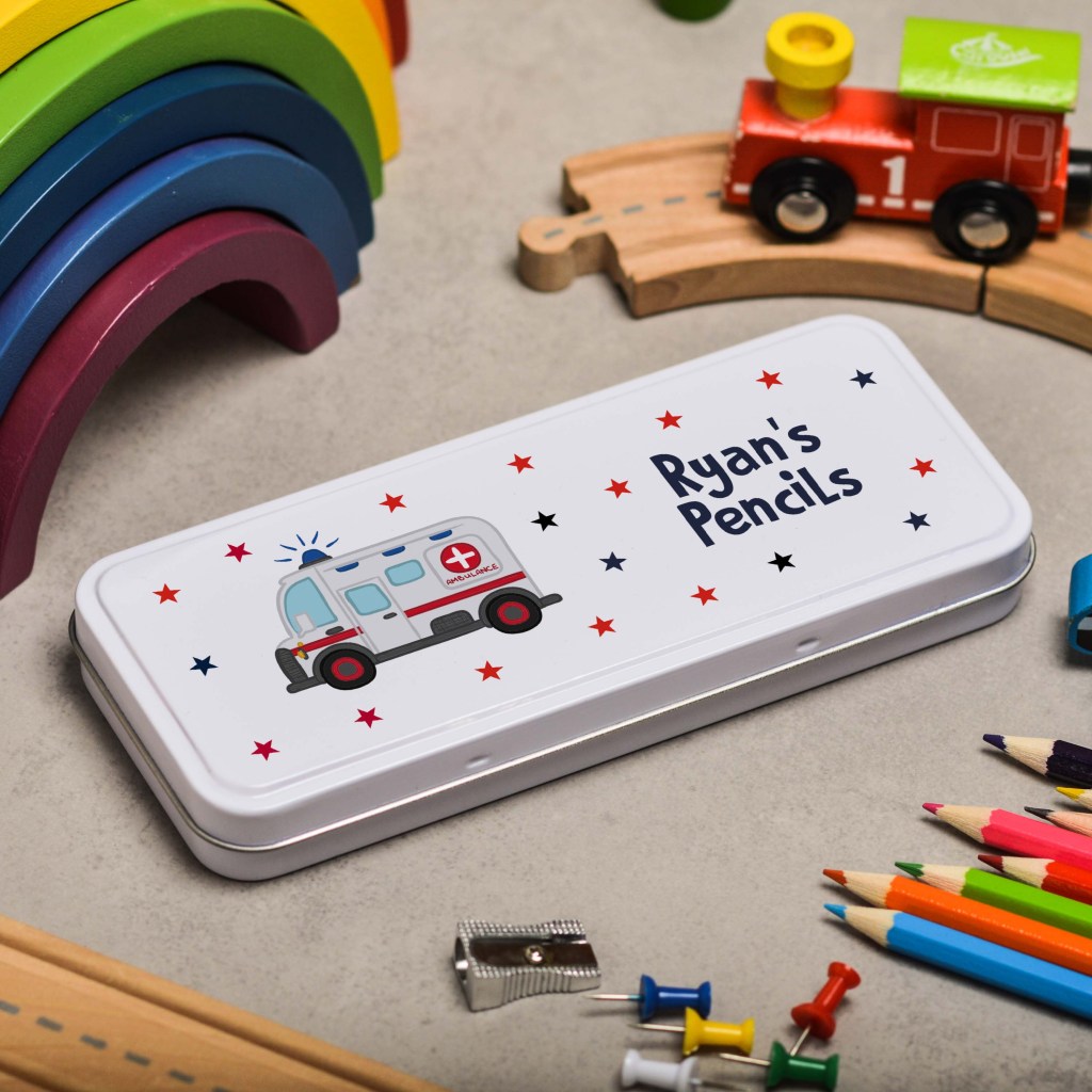 Personalised Ambulance Pencil Tin