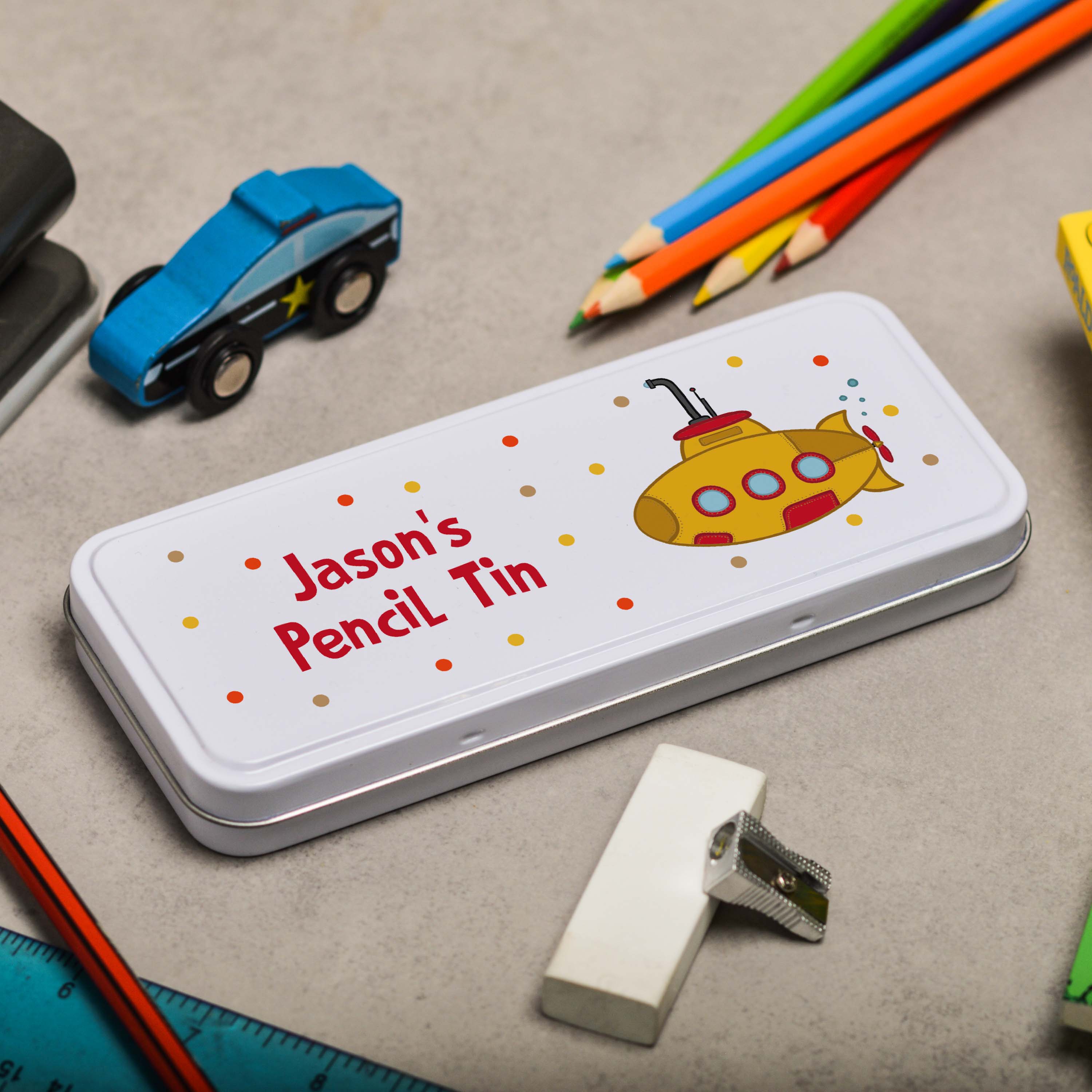 Personalised Submarine Pencil Tin