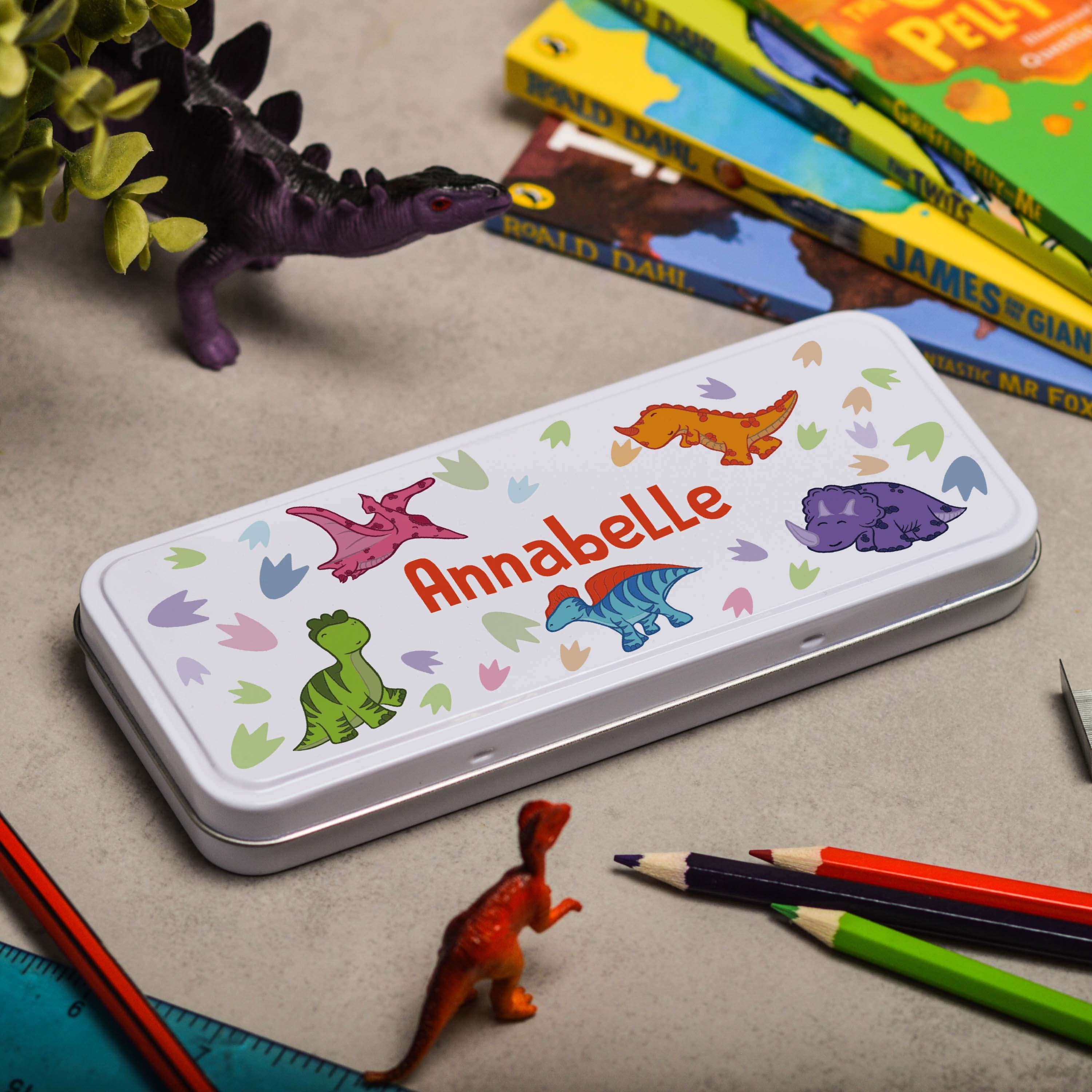 Personalised Dinosaur Pencil Tin