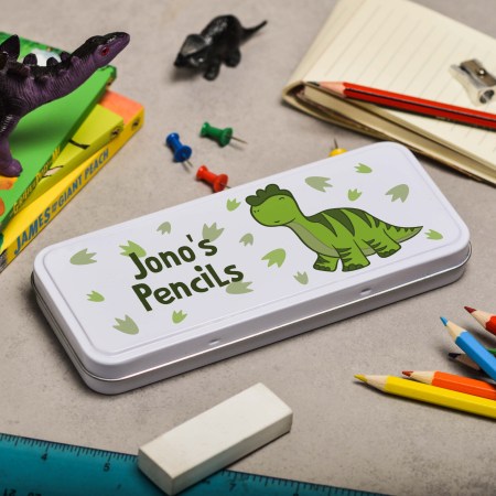 Personalised Diplodocus Pencil Tin