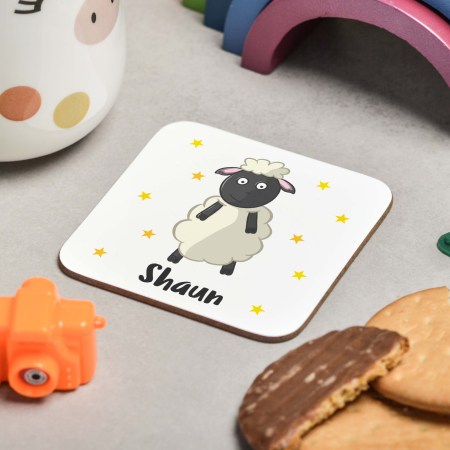 Personalised Sheep Coaster