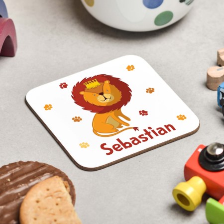 Personalised Lion Coaster
