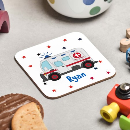 Personalised Ambulance Coaster