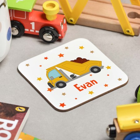 Personalised Dumper Truck Coaster