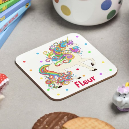 Personalised Unicorn Coaster