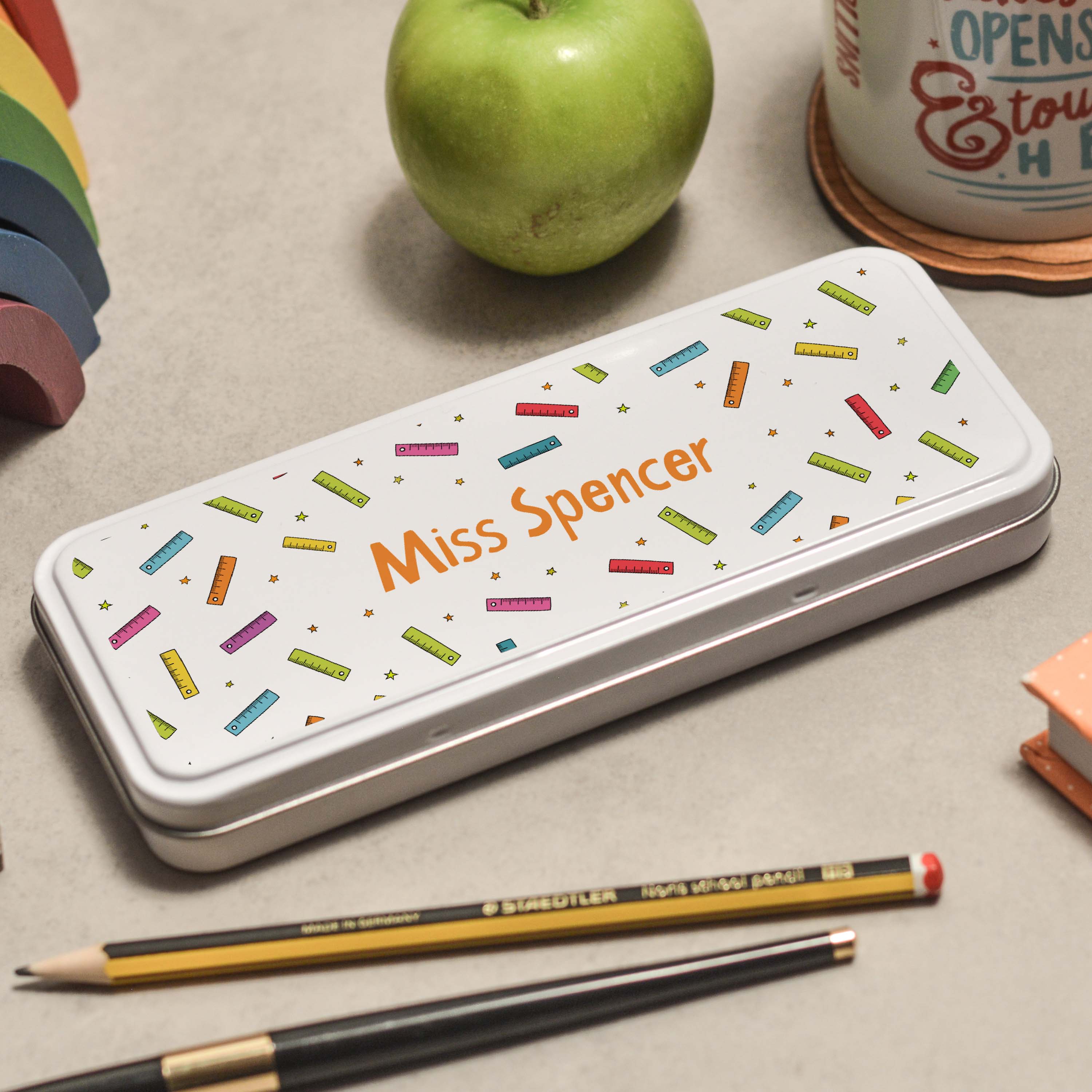 Personalised Ruler Pencil Tin
