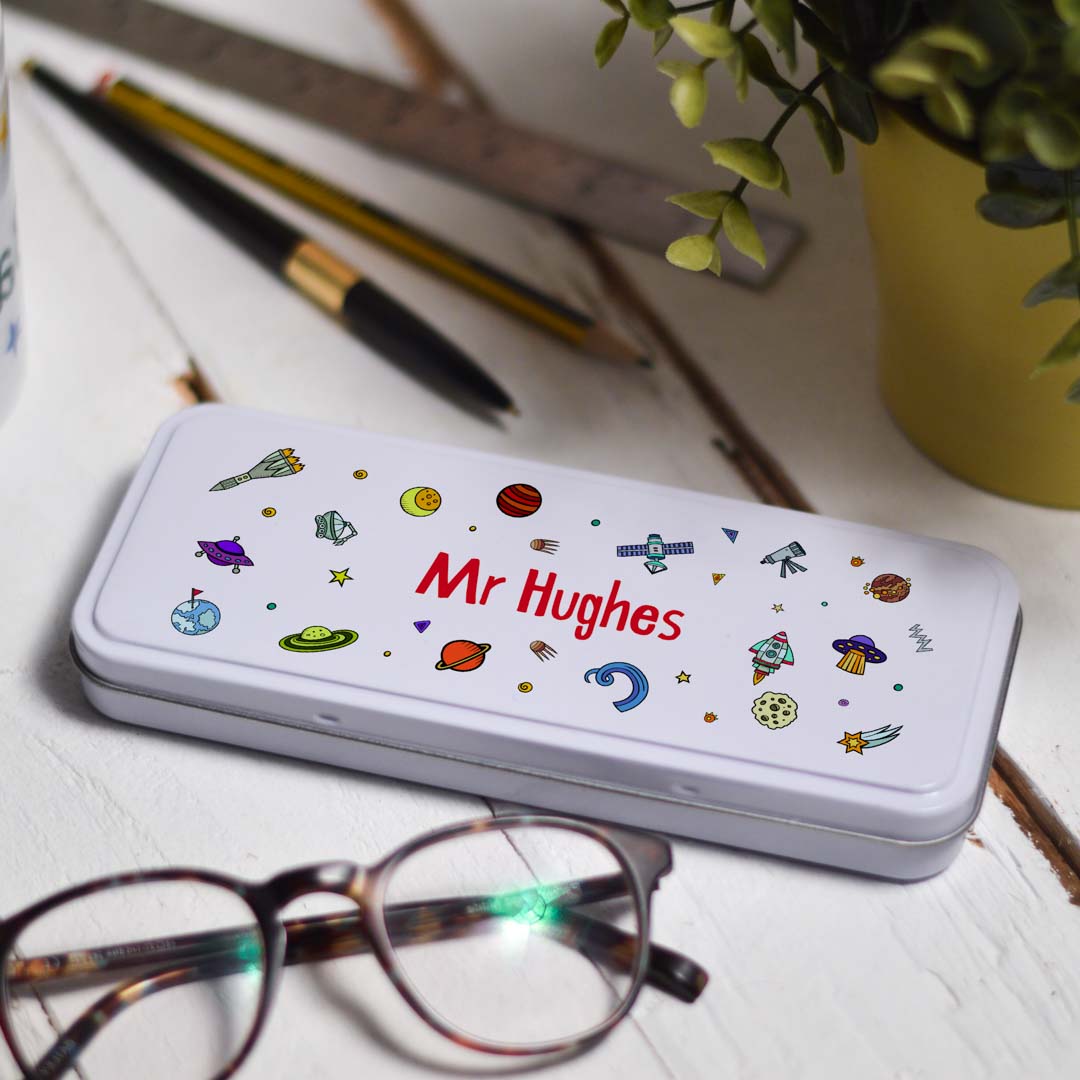 Personalised Space Pencil Tin