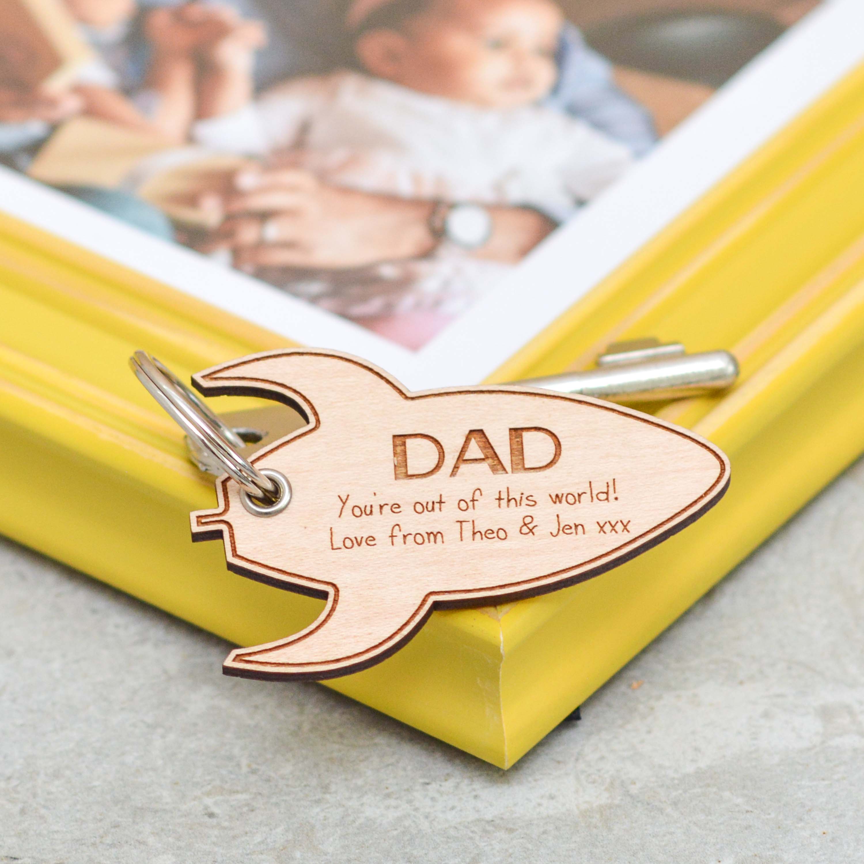 Personalised Rocket Keyring
