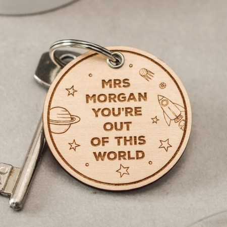 Personalised You're out of this world Keyring