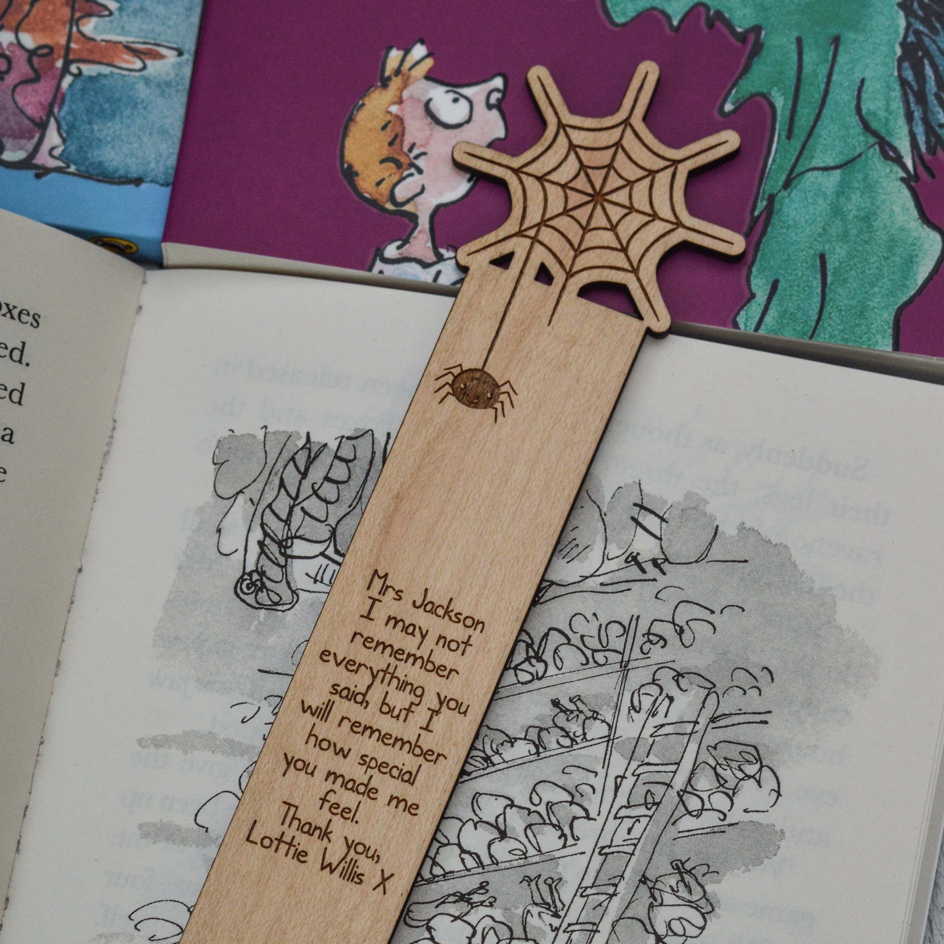 Personalised Spider Bookmark