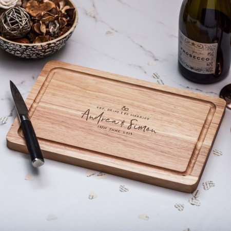 Personalised Eat Drink and Be Married Wedding Board
