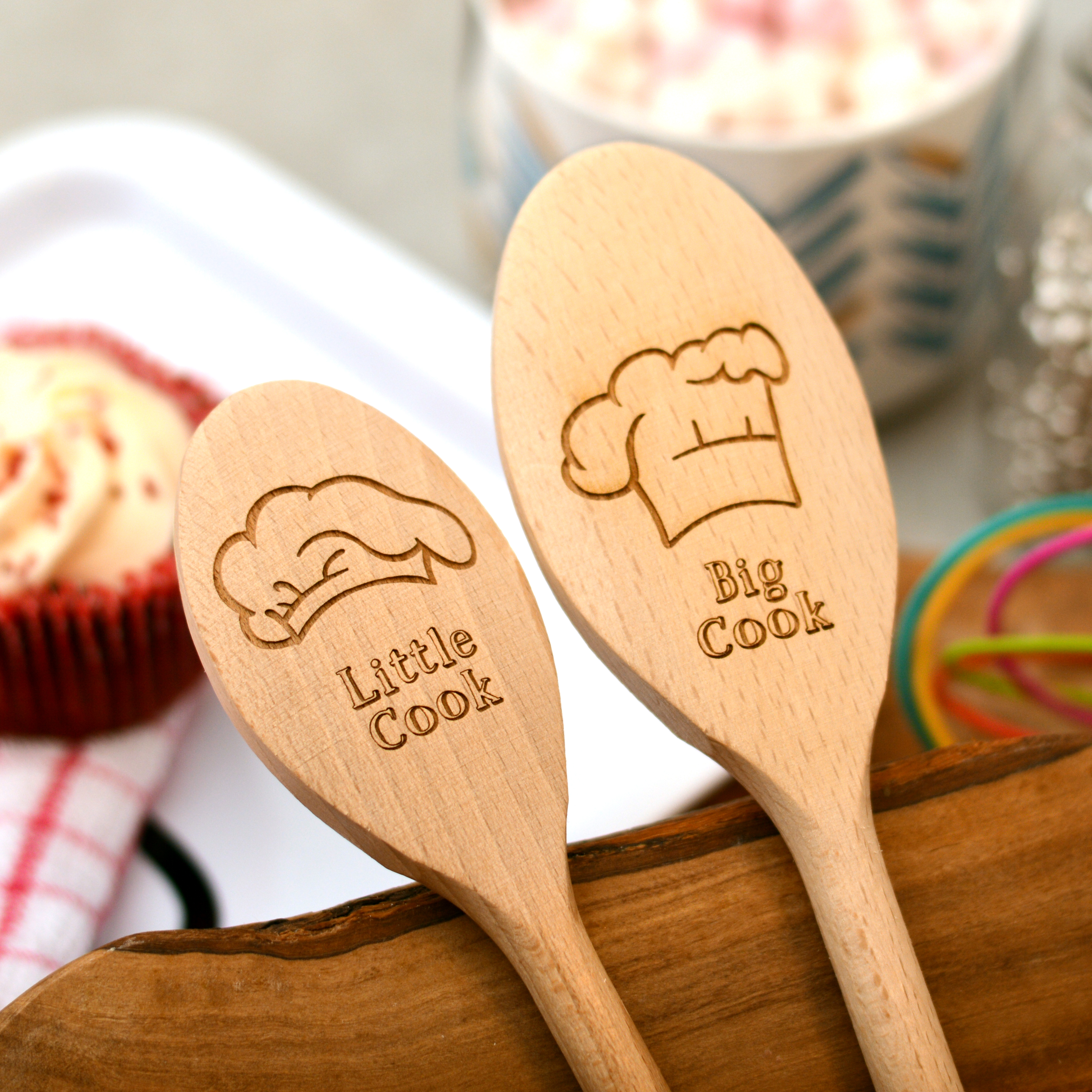 Personalised Pair of Chef hat spoons