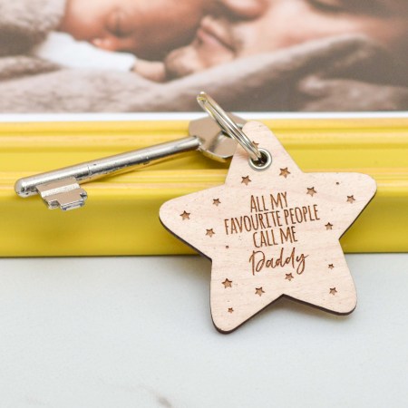 Personalised All my favouite people Fathers Day Keyring