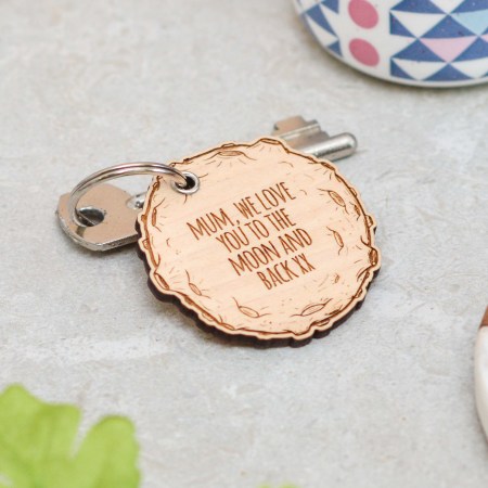 Personalised Moon Mothers Day Keyring