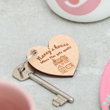Personalised House Heart Keyring