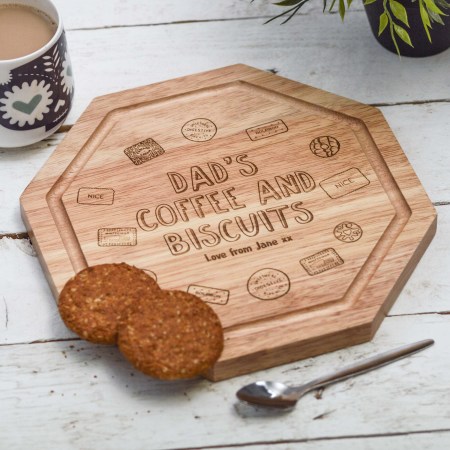 Personalised Coffee and Biscuits Board For Him