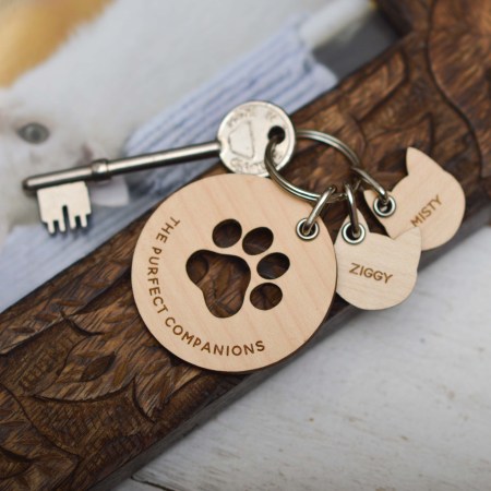 Personalised The Purfect Companion - Cat Keyring