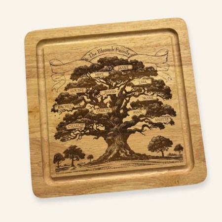 Personalised Family Oak Tree Board