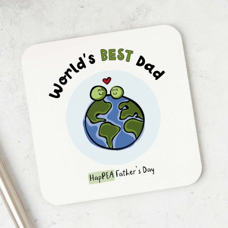 HapPEA Father's Day Coaster