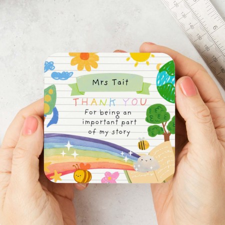 Personalised Thank you for being an important part of my story Coaster