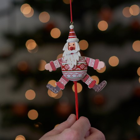 Christmas Red & White Santa Jumping Jack