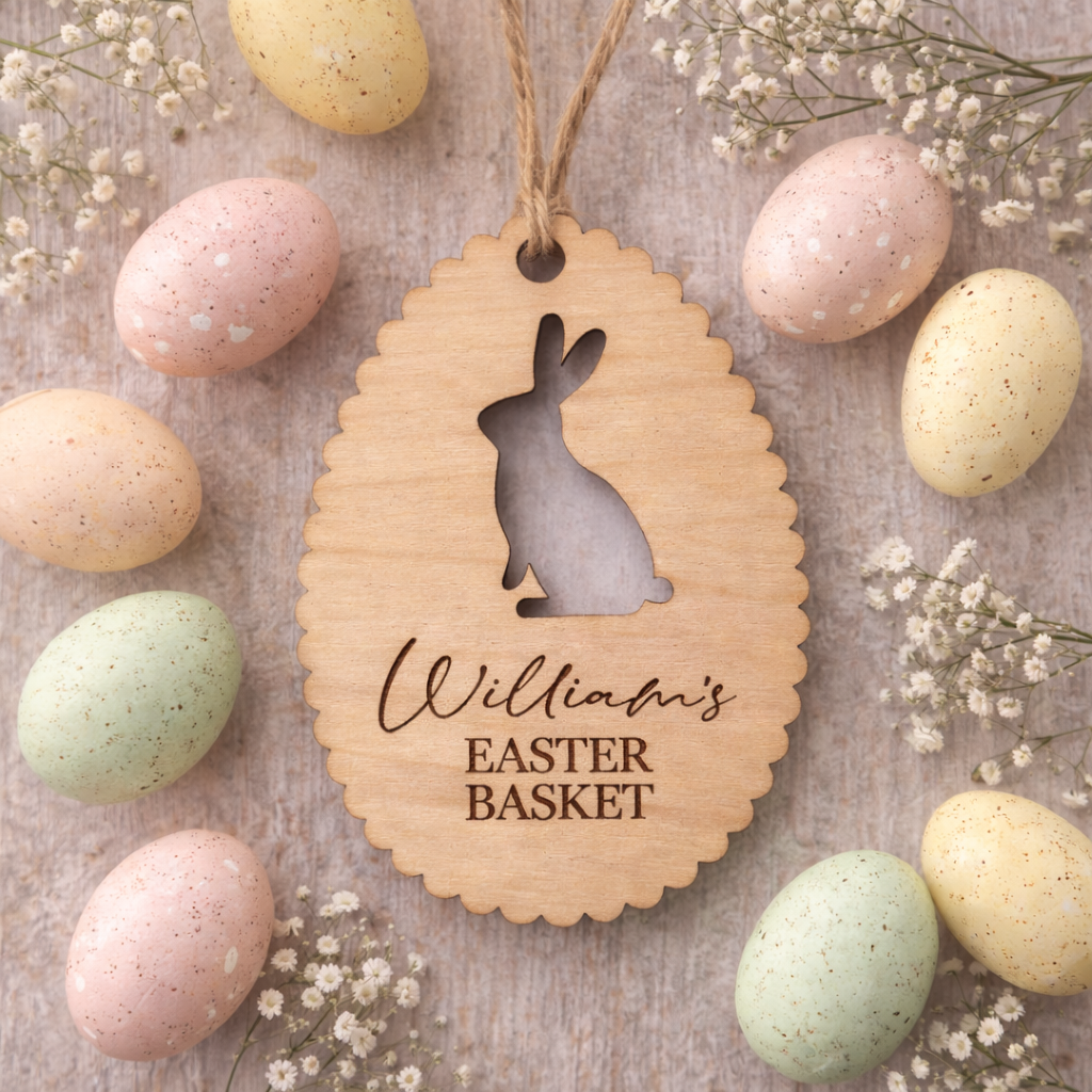 Personalied Scalloped Egg Easter Decoration