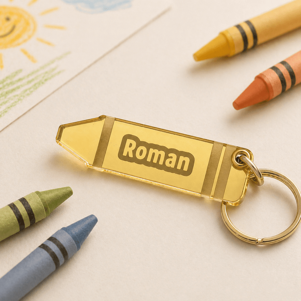 Personalised Crayon Keyring