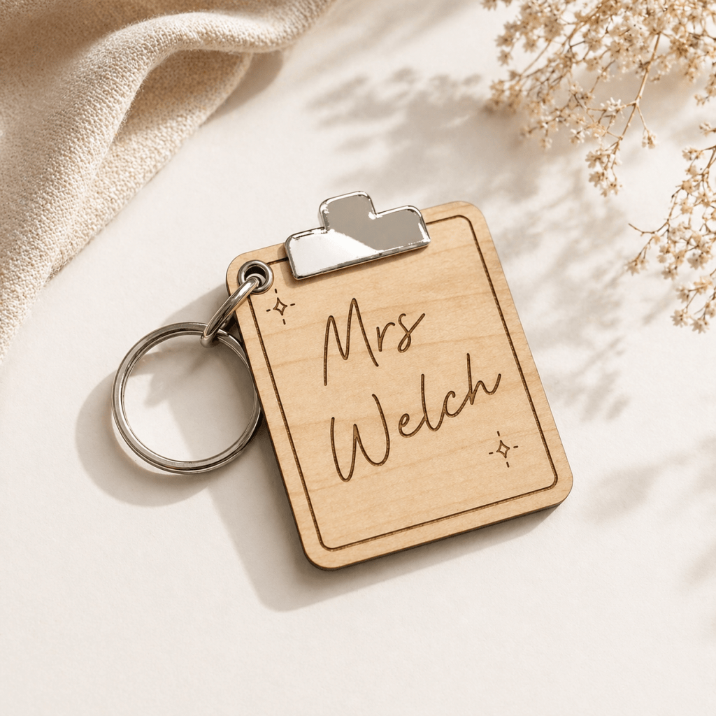 Personalised Clipboard Keyring