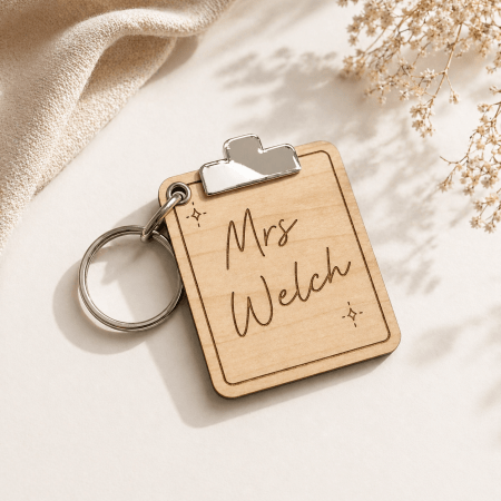 Personalised Clipboard Keyring