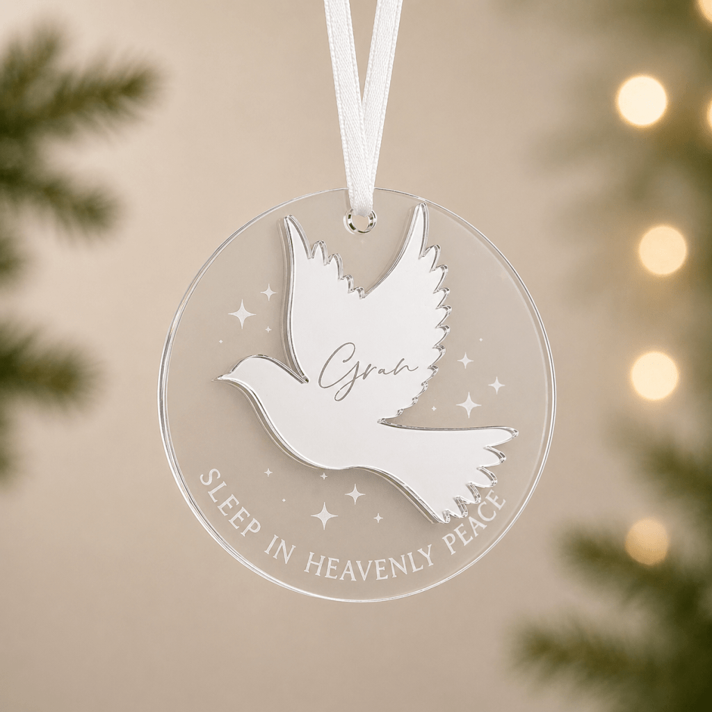 Personalised Dove Bauble