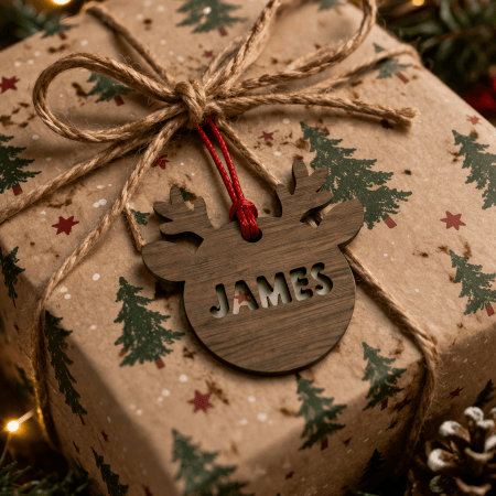 Personalised Reindeer Gift Tag