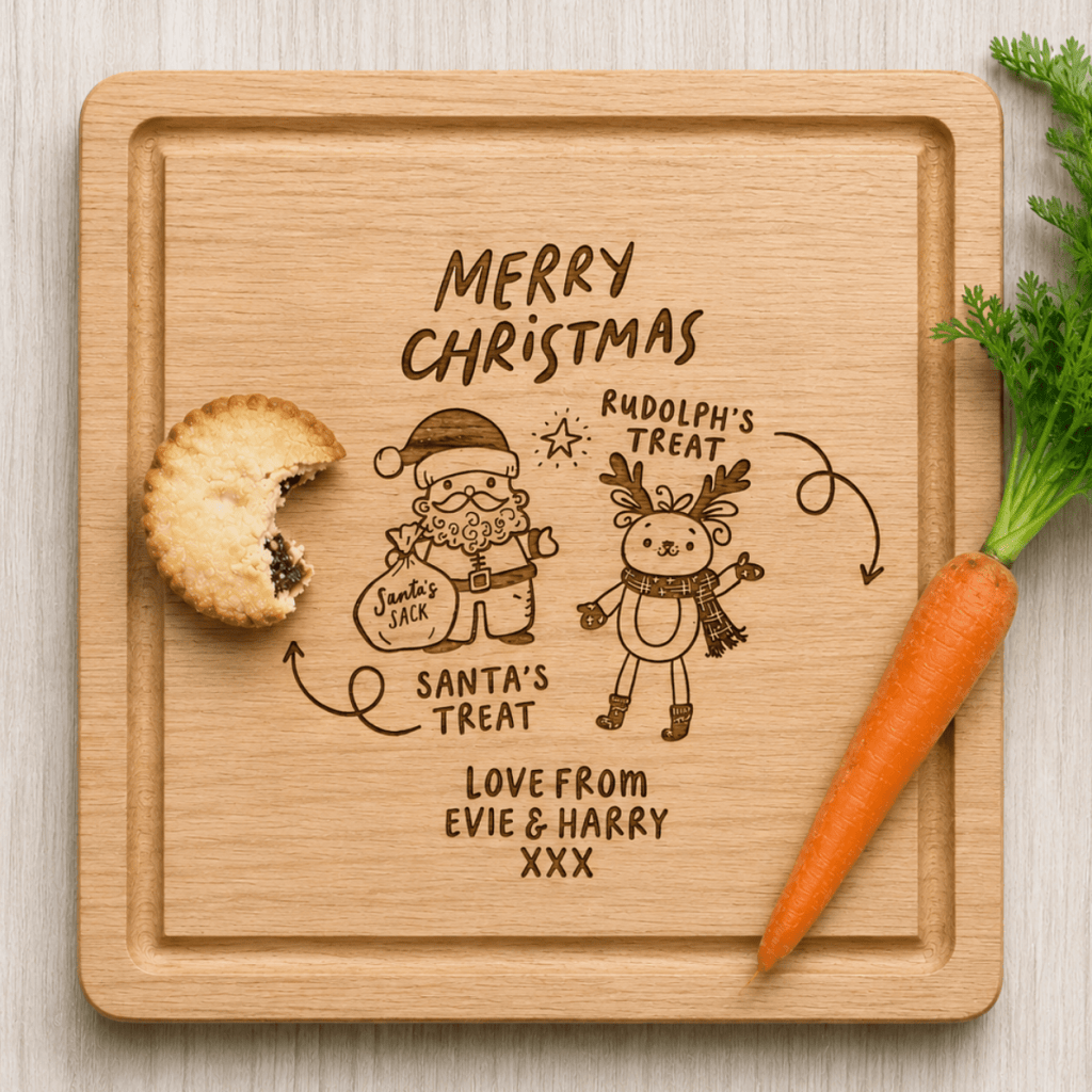 Personalised Santa and Rudolph Platter